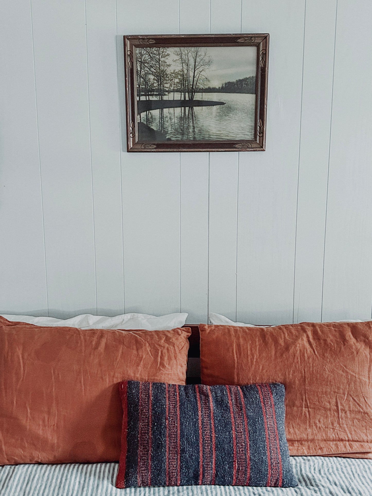 Vintage framed landscape photograph