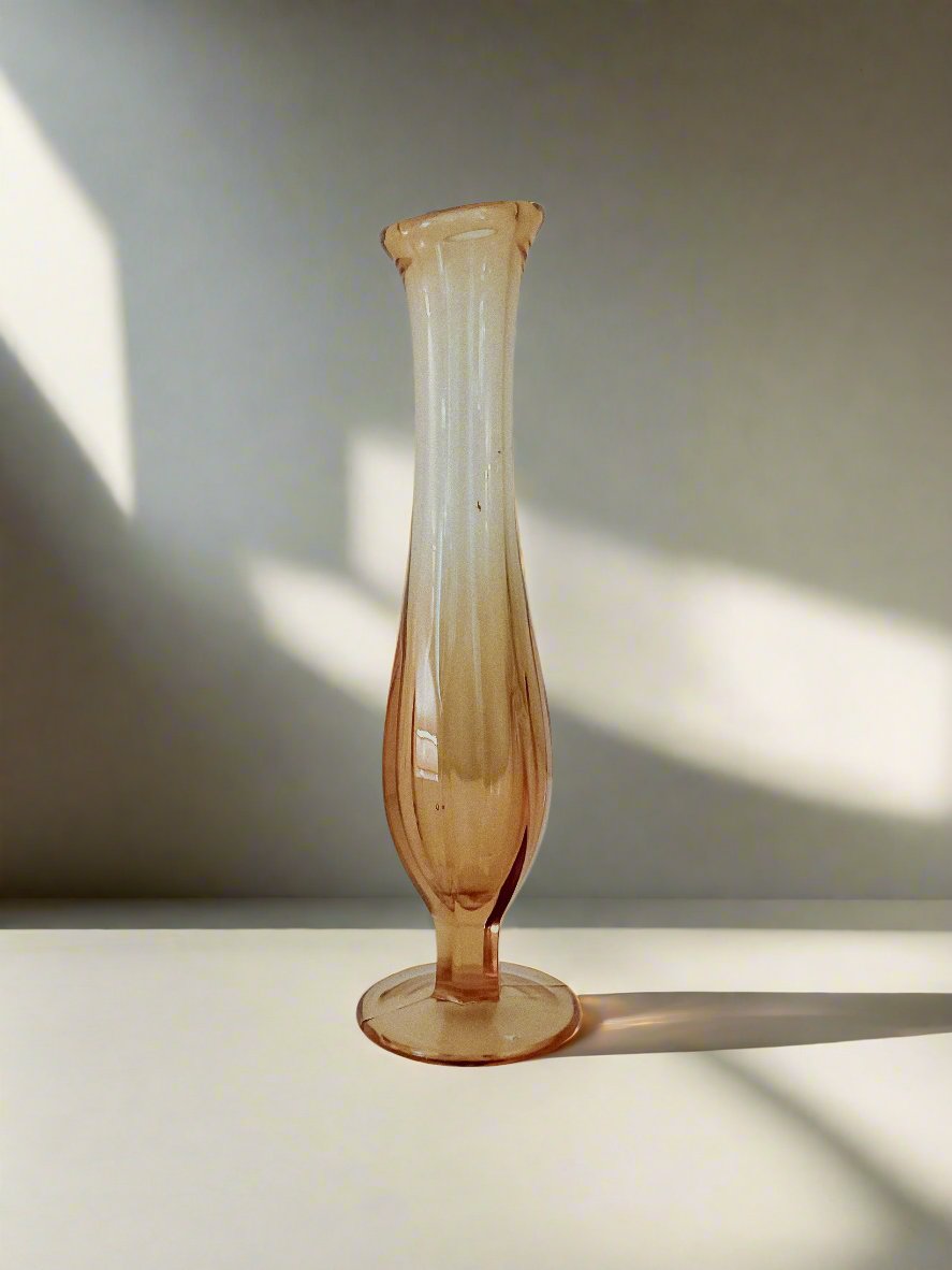 Amber glass vase